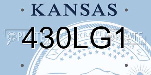 430LG1 Kansas License Plate