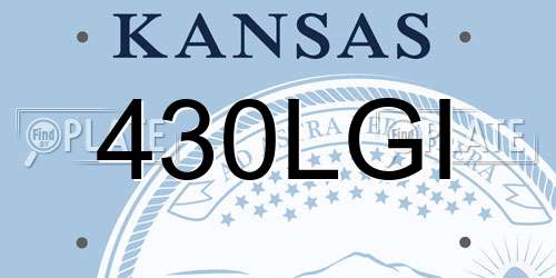 430LGI Kansas License Plate