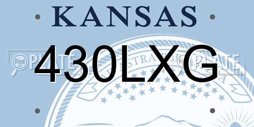 430LXG Kansas License Plate