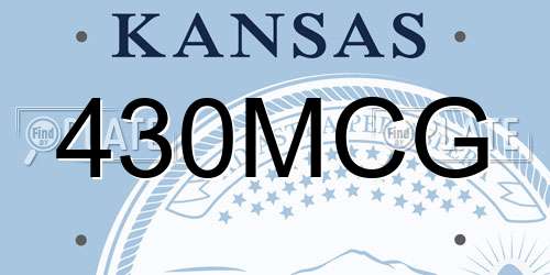 430MCG Kansas License Plate