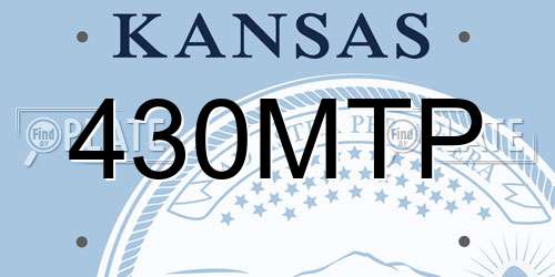 430MTP Kansas License Plate