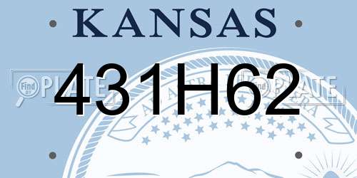 431H62 Kansas License Plate