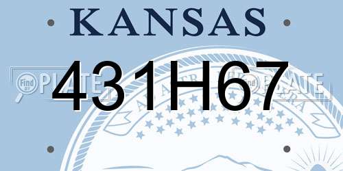 431H67 Kansas License Plate