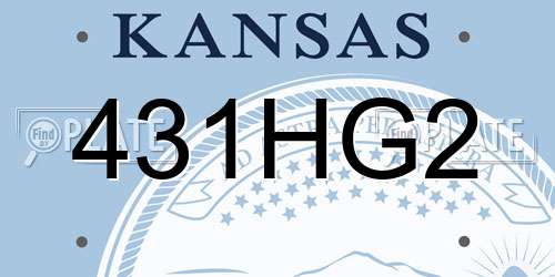 431HG2 Kansas License Plate