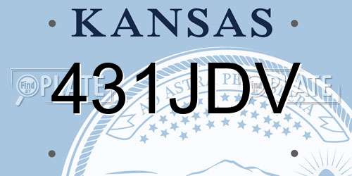 431JDV Kansas License Plate