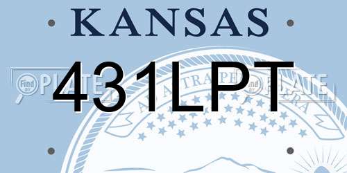 431LPT Kansas License Plate