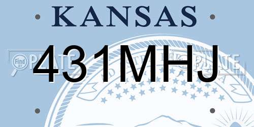 431MHJ Kansas License Plate
