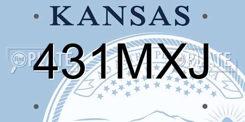 431MXJ Kansas License Plate