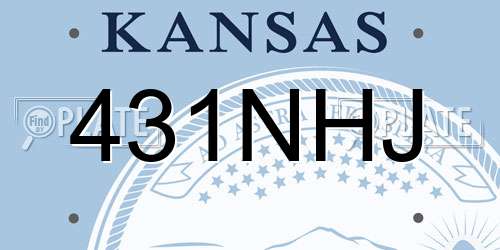 431NHJ Kansas License Plate