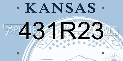431R23 Kansas License Plate