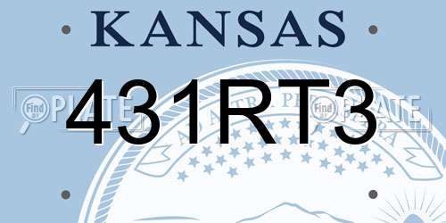431RT3 Kansas License Plate