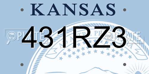 431RZ3 Kansas License Plate