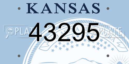 43295 Kansas License Plate