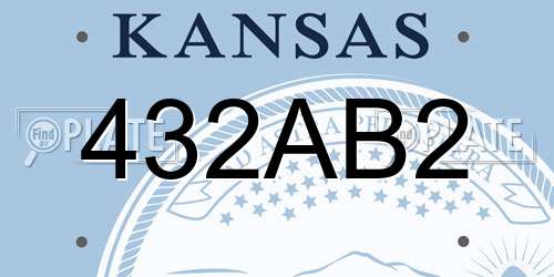 432AB2 Kansas License Plate