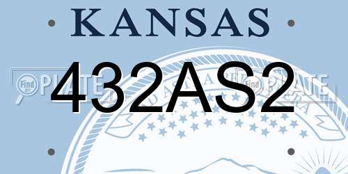 432AS2 Kansas License Plate