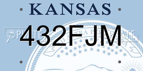 432FJM Kansas License Plate