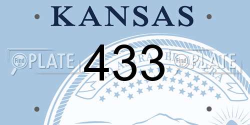 433 Kansas License Plate