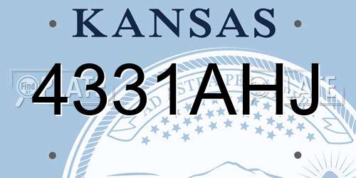4331AHJ Kansas License Plate