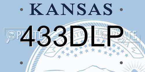 433DLP Kansas License Plate