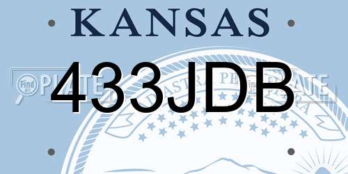 433JDB Kansas License Plate