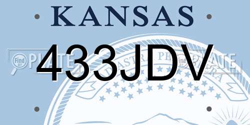 433JDV Kansas License Plate