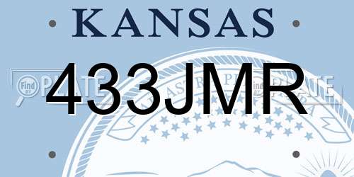 433JMR Kansas License Plate