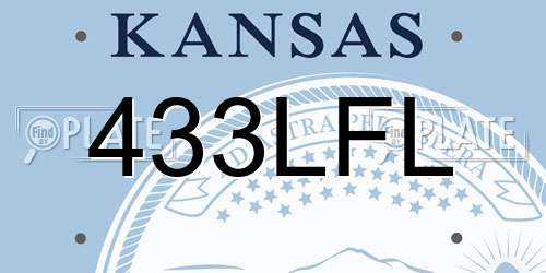 433LFL Kansas License Plate