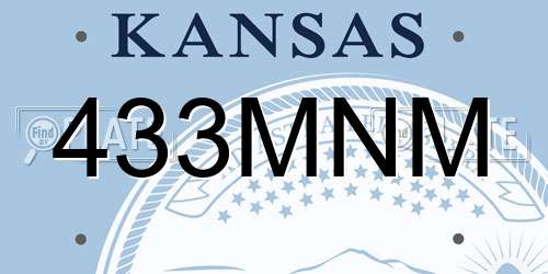 433MNM Kansas License Plate
