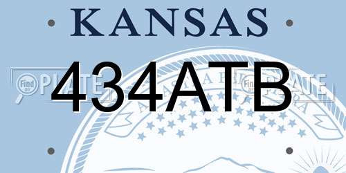434ATB Kansas License Plate