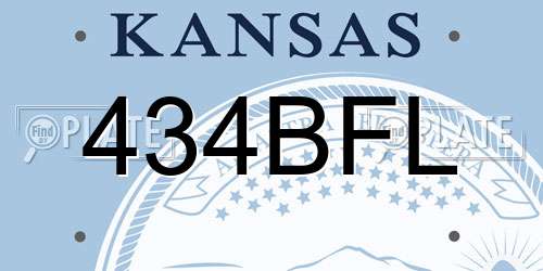 434BFL Kansas License Plate