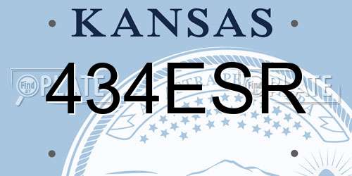 434ESR Kansas License Plate