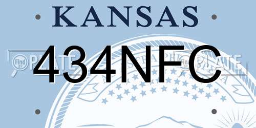 434NFC Kansas License Plate