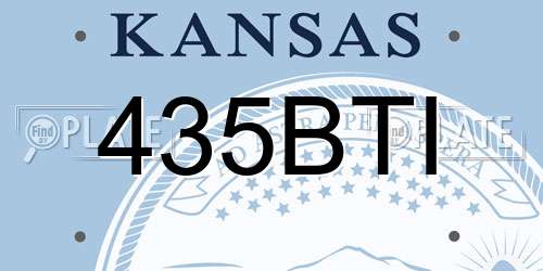 435BTI Kansas License Plate