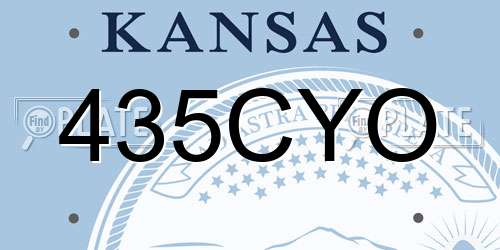 435CYO Kansas License Plate