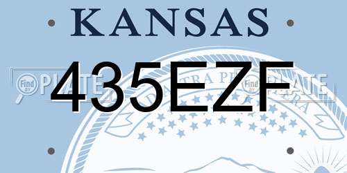 435EZF Kansas License Plate