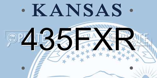 435FXR Kansas License Plate