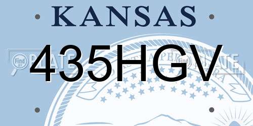 435HGV Kansas License Plate