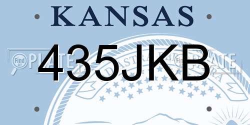 435JKB Kansas License Plate