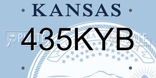 435KYB Kansas License Plate
