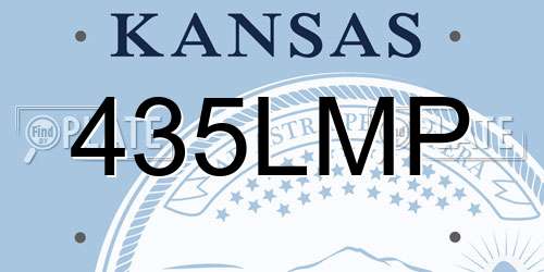 435LMP Kansas License Plate