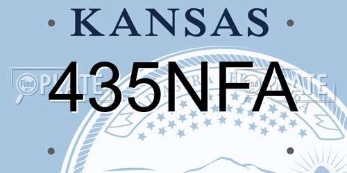 435NFA Kansas License Plate
