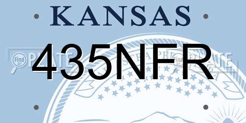 435NFR Kansas License Plate