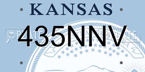 435NNV Kansas License Plate