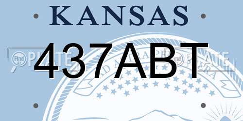 437ABT Kansas License Plate