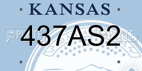 437AS2 Kansas License Plate