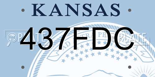 437FDC Kansas License Plate