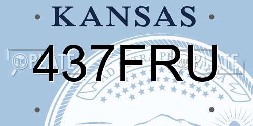 437FRU Kansas License Plate