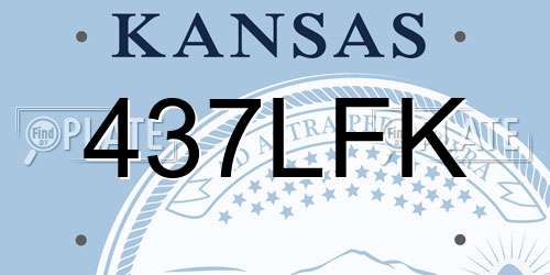 437LFK Kansas License Plate