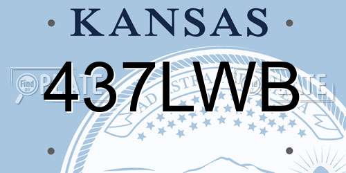 437LWB Kansas License Plate
