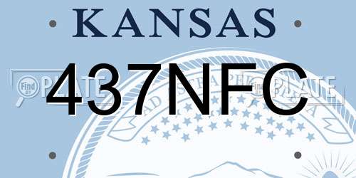 437NFC Kansas License Plate